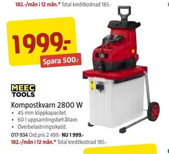 Jula Kompostkvarn 2800 w erbjuda