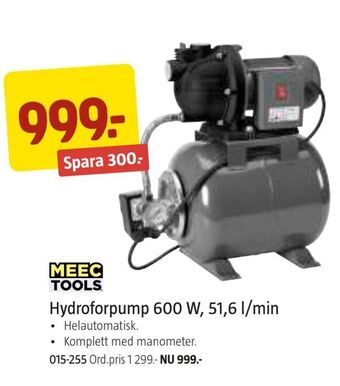 Hydroforpump 600 w, 51,6 l/min