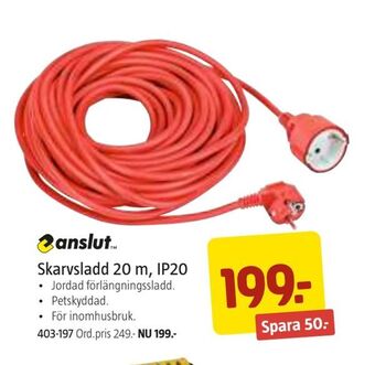 Jula Skarvsladd 20 m, ip20 erbjuda