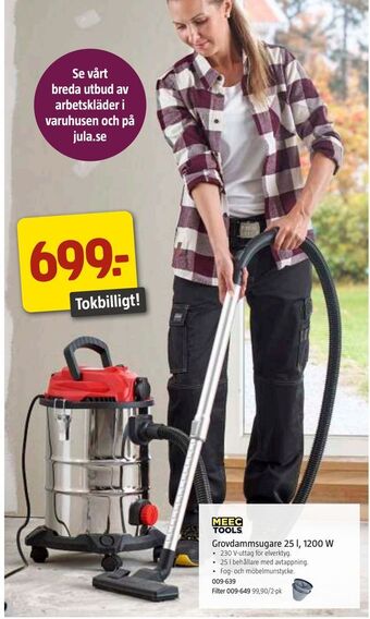 Jula Grovdammsugare 25 l, 1200 w erbjuda
