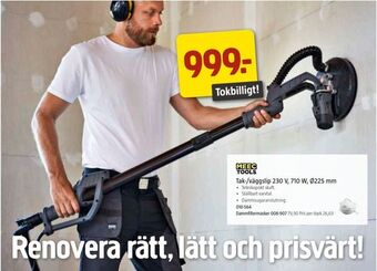 Jula Tak-/väggslip 230 v, 710 w, ø225 mm erbjuda