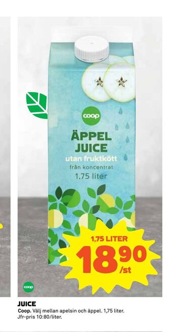 Coop Extra Juice erbjuda