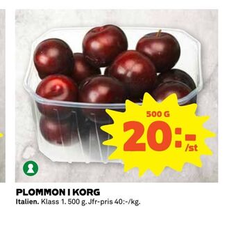 Coop Extra Plommon i korg erbjuda