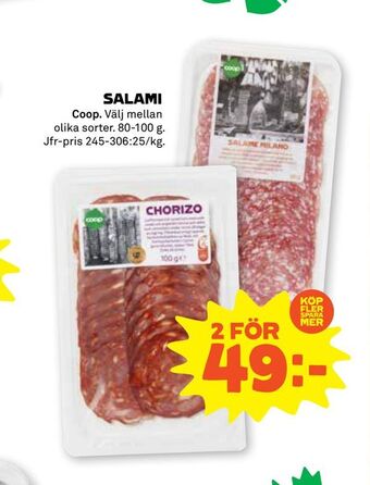 Coop Forum Salami erbjuda