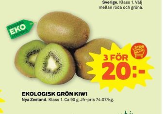 Coop Forum Ekologisk grön kiwi erbjuda