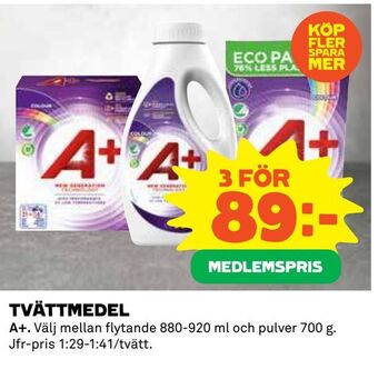 Coop Daglivs Tvättmedel erbjuda