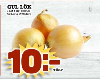 Din Mat Gul lök erbjuda