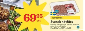 Hemköp Svensk nötfärs erbjuda