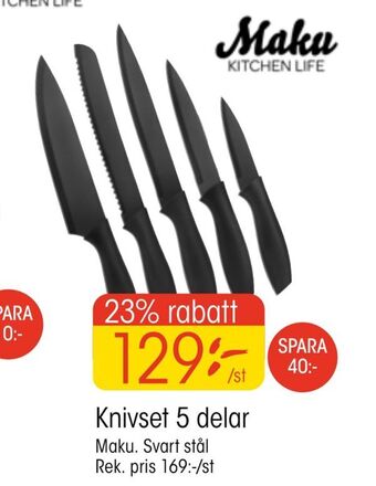 EKO Knivset 5 delar erbjuda