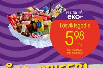 EKO Lösviktsgodis erbjuda
