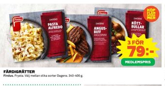 Coop Findus färdigrätter erbjuda