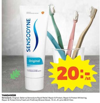 Coop Sensodyne tandkräm erbjuda