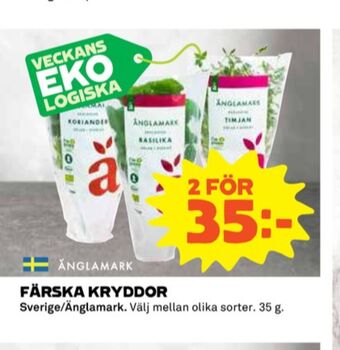 Coop Änglamark kryddörter erbjuda