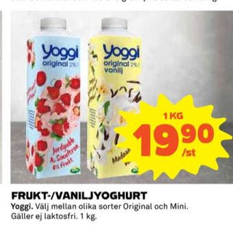Coop Yoggi yoghurt erbjuda