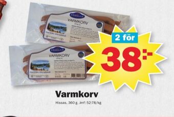 Pekås Hissas varmkorv erbjuda