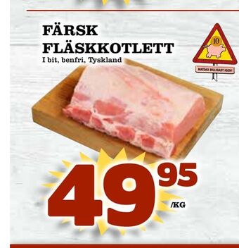 Matdax Färsk fläskkotlett erbjuda