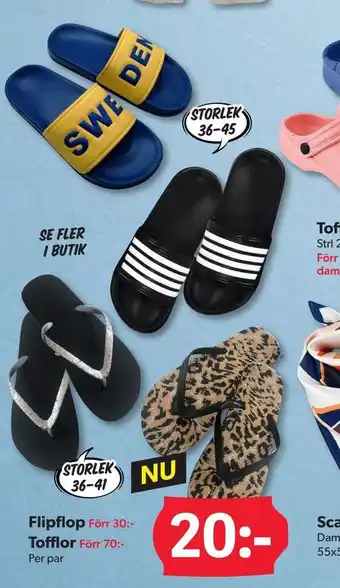 DollarStore Flipflop/ tofflor erbjuda