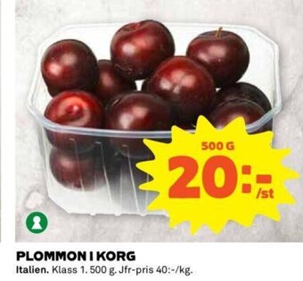 Coop Plommon i Korg erbjuda