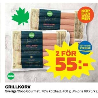 Coop Coop Grillkorv erbjuda