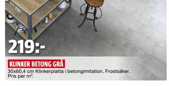 Bauhaus Klinker Betong Grå erbjuda