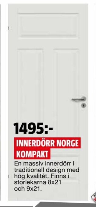 Bauhaus Innerdörr Norge Kompakt erbjuda