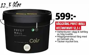 Bauhaus Väggfärg Prfct Wall Vit/Antikvit 12.5L erbjuda
