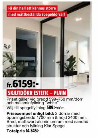 Bauhaus Skjutdörr Estetic - Plain erbjuda