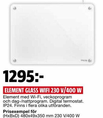Bauhaus Element Glass Wifi 230 V/ 400 W erbjuda
