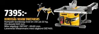 Bauhaus DeWalt Bordssåg 1850W DWE7485RS erbjuda
