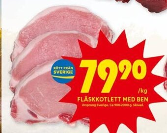 ICA Kvantum Fläskkotlett Med Ben erbjuda