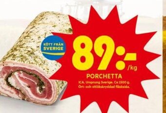 ICA Kvantum Porchetta erbjuda