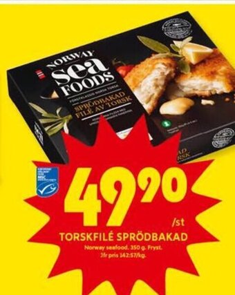 ICA Kvantum Torskfilé Sprödbakad erbjuda