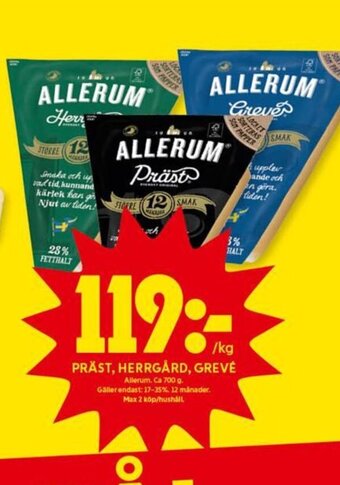 ICA Kvantum Präst, Herrgård, Grevè erbjuda