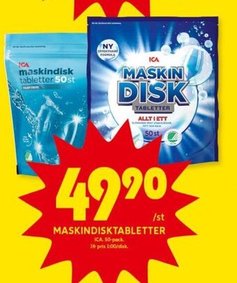 ICA Kvantum Maskindisktabletter erbjuda
