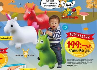 Leklust Happy baby. hop 'n bounce erbjuda
