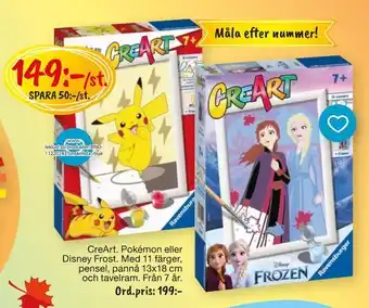 Leklust Creart pokémon eller disney frost erbjuda
