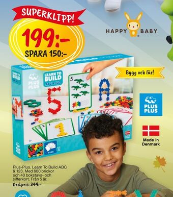 Leklust Plus-plus. learn to build abc & 123 erbjuda