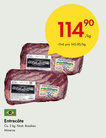 Snabbgross Minerva Entrecôte 2kg erbjuda