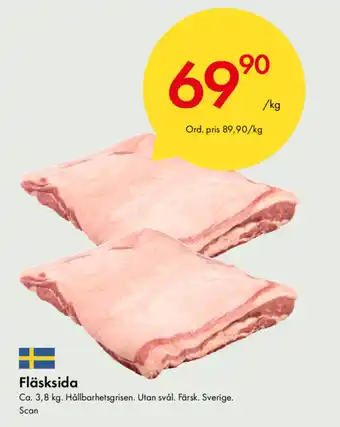 Snabbgross Scan Fläsksida 3,8kg erbjuda