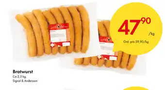 Signal & Andersson Bratwurst 2,5kg