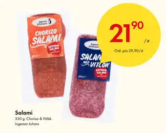 Snabbgross Ingemar Johans Salami 350g erbjuda