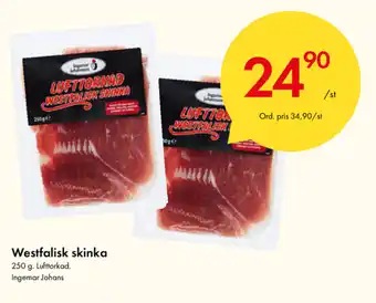 Snabbgross Ingemar Johans Westfalisk skinka 250g erbjuda