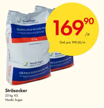 Snabbgross Nordic Sugar Strösocker 25kg erbjuda