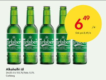 Snabbgross Carlsberg Alkoholfri öl 24x33cl erbjuda