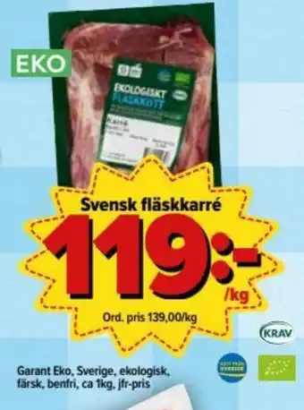 Garant Eko, Sverige, ekologisk, färsk, benfri 1kg