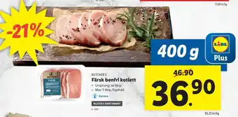 Lidl Färsk Benfri Kotlett erbjuda