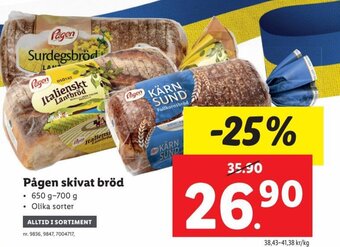 Lidl Pagen Skivat Brod erbjuda