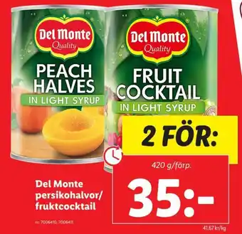 Del Monte Persikohalvor / Fruktcocktail