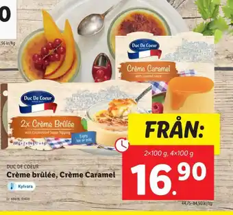 Lidl Creme Brulee, Creme Caramel erbjuda
