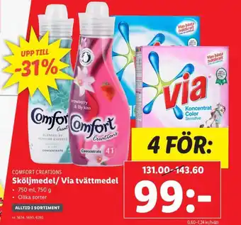 Lidl Skoljmedel/Via Tvattmedel erbjuda